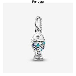 Pandora Blue Scaled Fish Dangle Charm